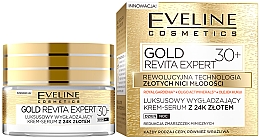 Крем-сыворотка сглаживающая для дня и ночи - Eveline Cosmetics Gold Revita Expert 30+ — фото N1