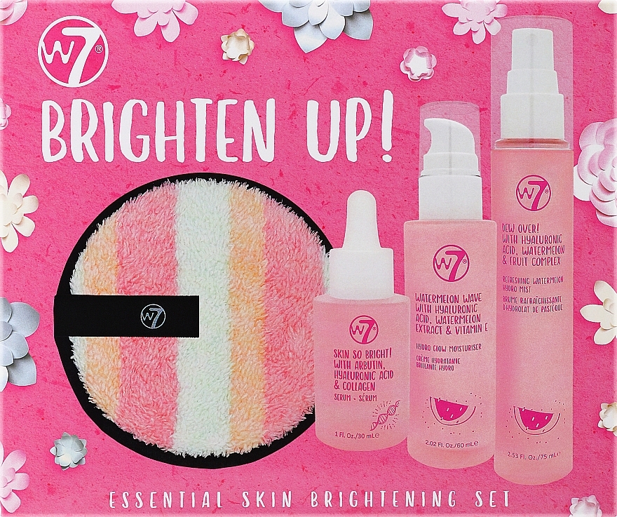 Набор - W7 Brighten Up (serum/30ml+mist/75ml+wave/60ml + disc/1pcs) — фото N1