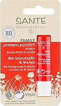 Био-бальзам для губ "Гранат и Марула" - Sante Family Organic Lip Balm — фото N1