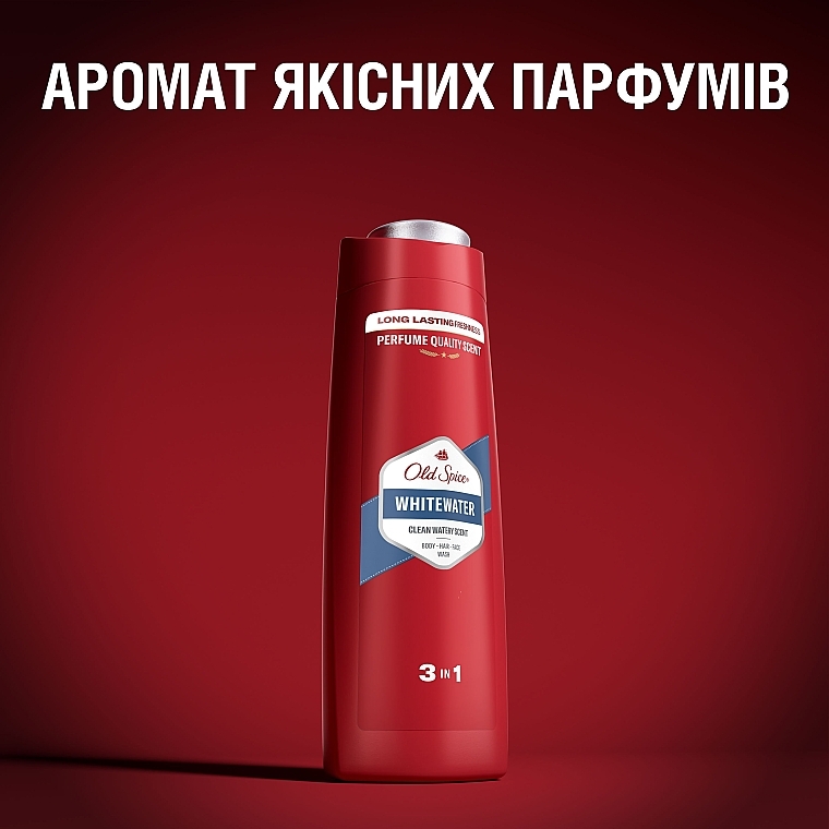 Гель для душа - Old Spice Whitewater 3 In 1 Body-Hair-Face Wash — фото N8