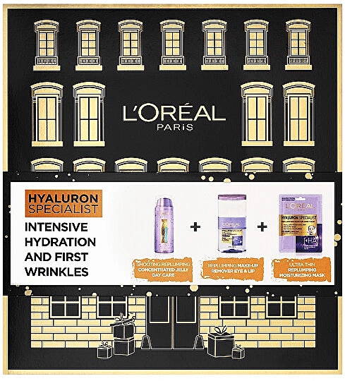 Набор - L'Oreal Paris Hyaluron Specialist (f/jelly/50ml + rem/125ml + f/mask/30g) — фото N2