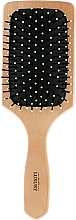 Массажная щетка для волос, HB-03-11, деревянная квадратная большая - Beauty LUXURY — фото N1