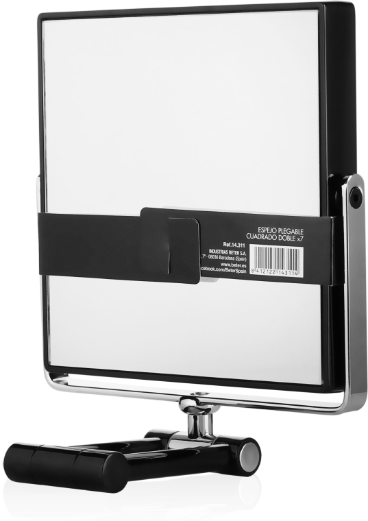 Дзеркало складне двостороннє з x7 збільшенням, чорне - Beter Viva Make Up Macro Mirror — фото N2