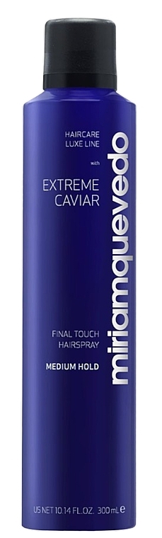 Фіксувальний спрей для волосся, середня фіксація - Miriam Quevedo Extreme Caviar Final Touch Hairspray Medium Hold — фото N1