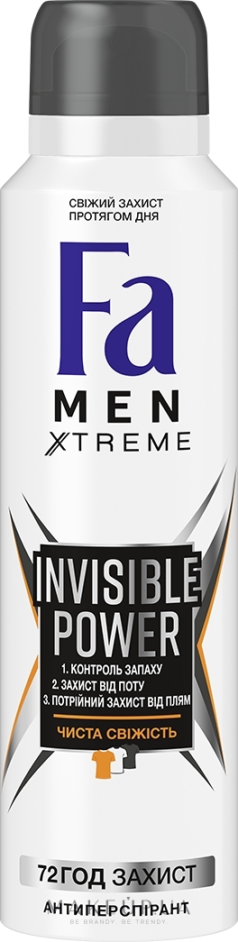 Антиперспірант - Fa Men Xtreme Invisible Power 72 H — фото 150ml