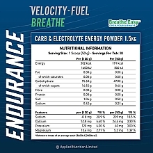 Энергетический порошок "Черная смородина" - Applied Nutrition Endurance Velocity-Fuel Breath Blackcurrant — фото N2