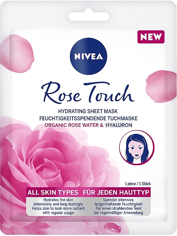 Зволожуюча тканинна маска - NIVEA Rose Touch — фото N1