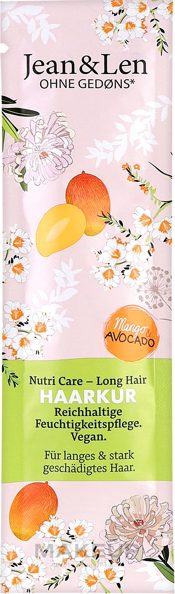 Засіб для довгого волосся з манго та авокадо - Jean & Len Nutri Care Long Hair — фото 20ml