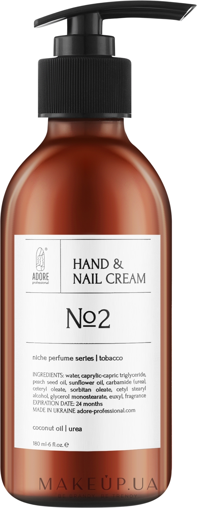 Крем для рук і нігтів №2 - Adore Professional Hand & Nail Cream Niche Perfume Tobacco — фото 180ml