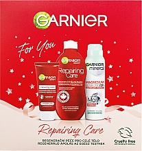 Набор - Garnier Repairing Care (b/milk/400ml + h/cr/100ml + deo/150ml) — фото N2