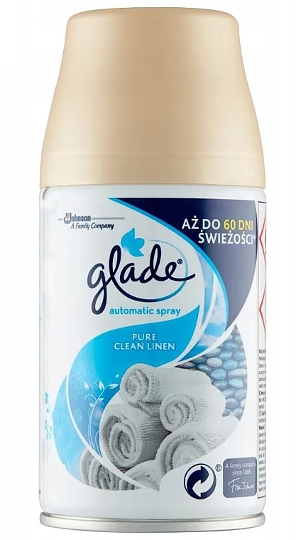 Сменный баллон к автоматическому освежителю воздуха - Glade Automatic Spray Pure Clean Linen — фото N3