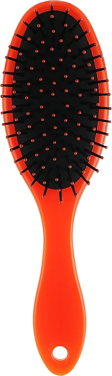 Щетка для волос массажная, С0258-1, оранжевая с черным - Rapira
