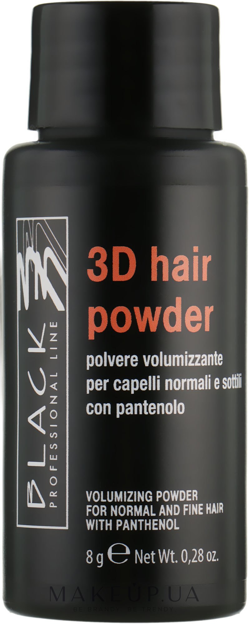 Объемная пудра для волос - Black Professional Line 3D Hair Powder — фото 8g