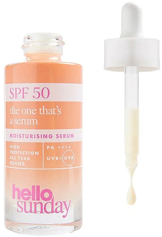 Солнцезащитная сыворотка для лица - Hello Sunday The One That's A Serum SPF50 — фото N5