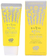 Парфумерія, косметика Сонцезахисний крем для обличчя - Whamisa Organic Flowers Sun Cream SPF 50