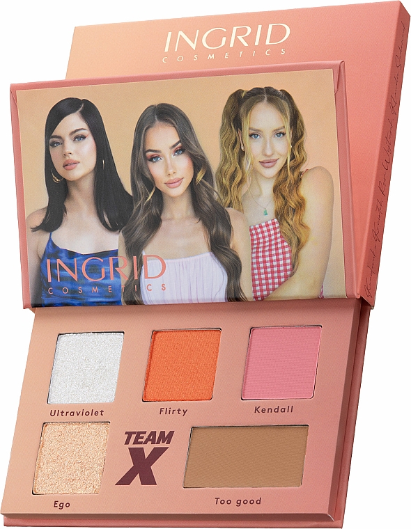 Палетка тіней для повік - Ingrid Cosmetics Team X Flirty Eyeshadow Palette — фото N1