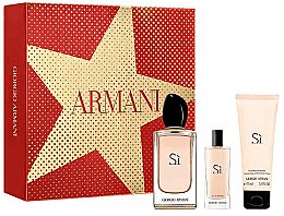 Парфумерія, косметика Giorgio Armani Si - Набір (edp/100ml + b/lot/75ml + edp/15ml)