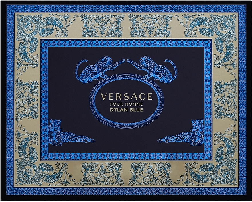 Versace Pour Homme Dylan Blue - Набір (edt/50ml + 50ash/b + 50sh/g) — фото N1