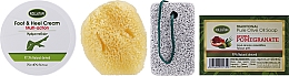 Набір, мило з ароматом граната - Kalliston (f/cr/75ml + soap/100g + stone/1pc + sponge/1pc) — фото N2