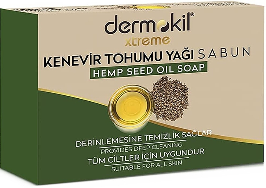 Мыло с маслом семян конопли - Dermokil Xtreme Hemp Seed Oil Soap — фото N1