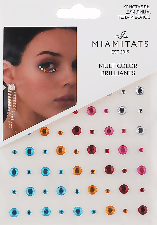 Кристаллы-стразы для лица - Miami Tattoos Multicolor Brilliants