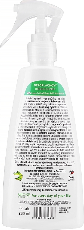 Несмываемый кондиционер - Bione Cosmetics Macadamia + Coco Milk — фото N2