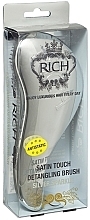 Духи, Парфюмерия, косметика Щетка для волос - Rich Pure Luxury Satin Touch Detangling Brush Silver Sparkle