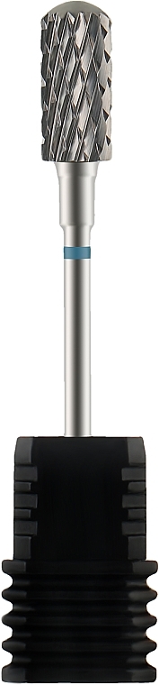Фреза "Циліндр" закруглена, синя, діаметр 6 мм, робоча частина 14 мм - Staleks Pro — фото N1