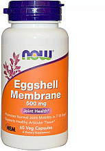 Капсулы Яичная скорлупа, 500 мг - Now Foods Eggshell Membrane — фото N1
