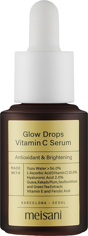 Сироватка для обличчя з вітаміном С - Meisani Glow Drops Vitamin C Serum — фото N1