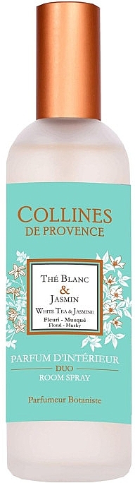 Спрей для дому "Білий чай і жасмин" - Collines de Provence White Tee&Jasmin Room Spray — фото N1