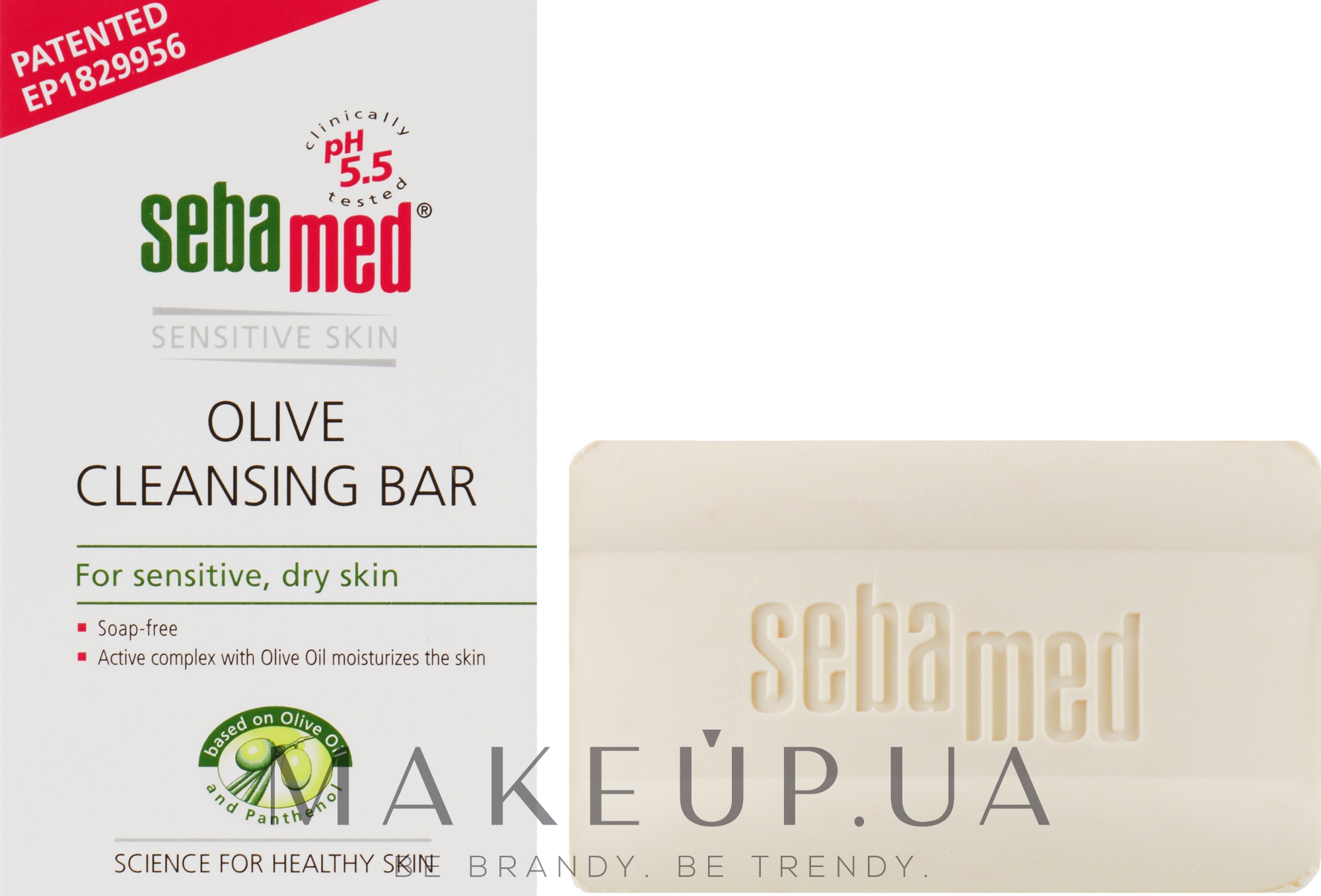Мило "Оливкове" для чутливої та сухої шкіри - Sebamed Olive Cleansing Bar — фото 150g