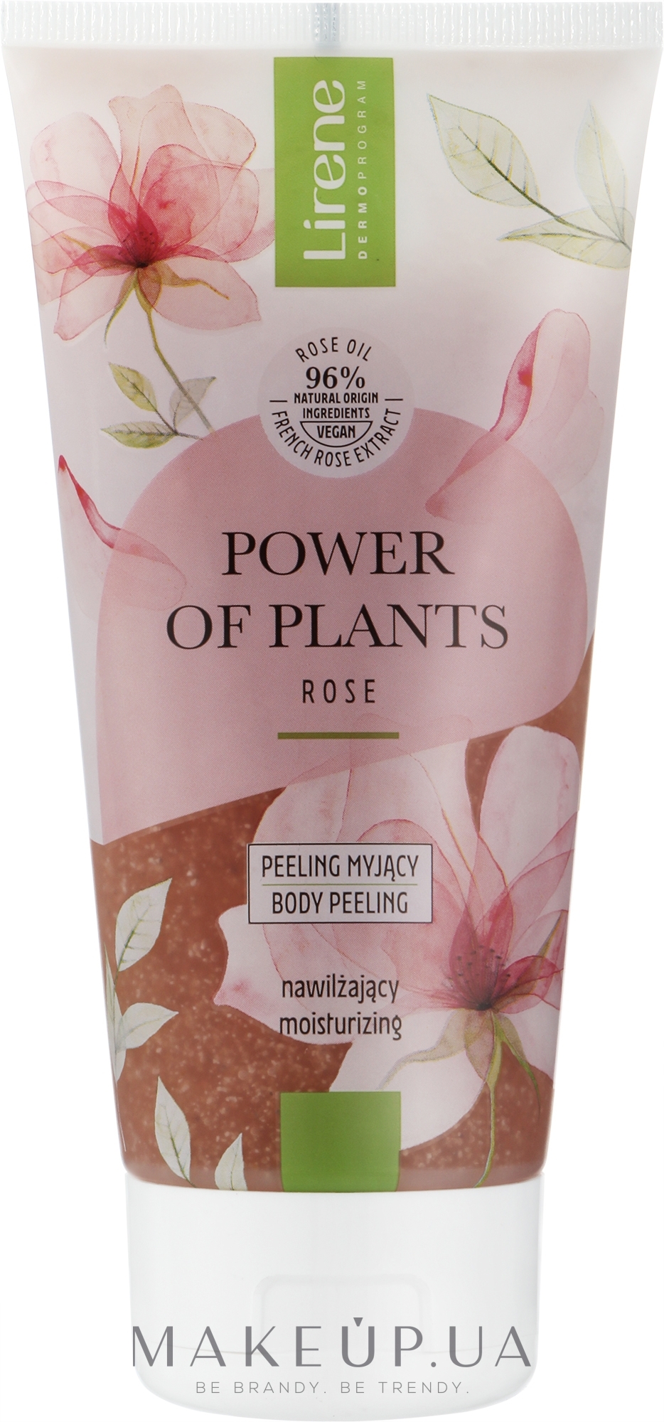 Живильний скраб для тіла - Lirene Power Of Plants Rose Washing Scrub — фото 175g