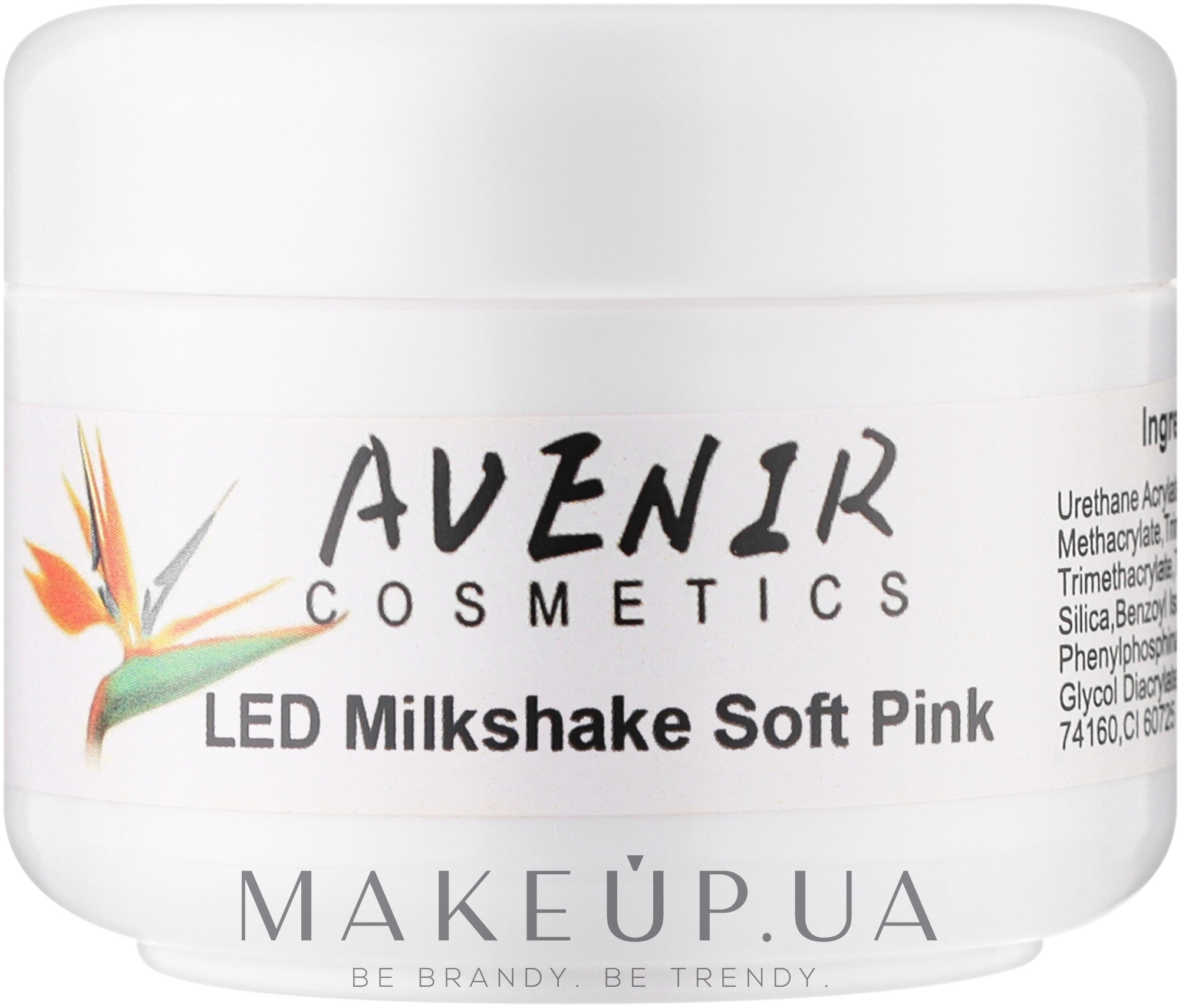 Гель для нарощування нігтів молочний ніжно-рожевий - Avenir Cosmetic LED Milkshake Soft Pink — фото 15ml