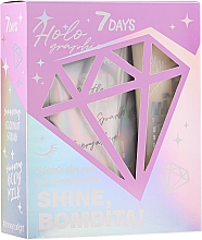 Парфумерія, косметика Набір - 7 Days Shine, Bombita! Holographic (scr/200g + b/milk/150ml)