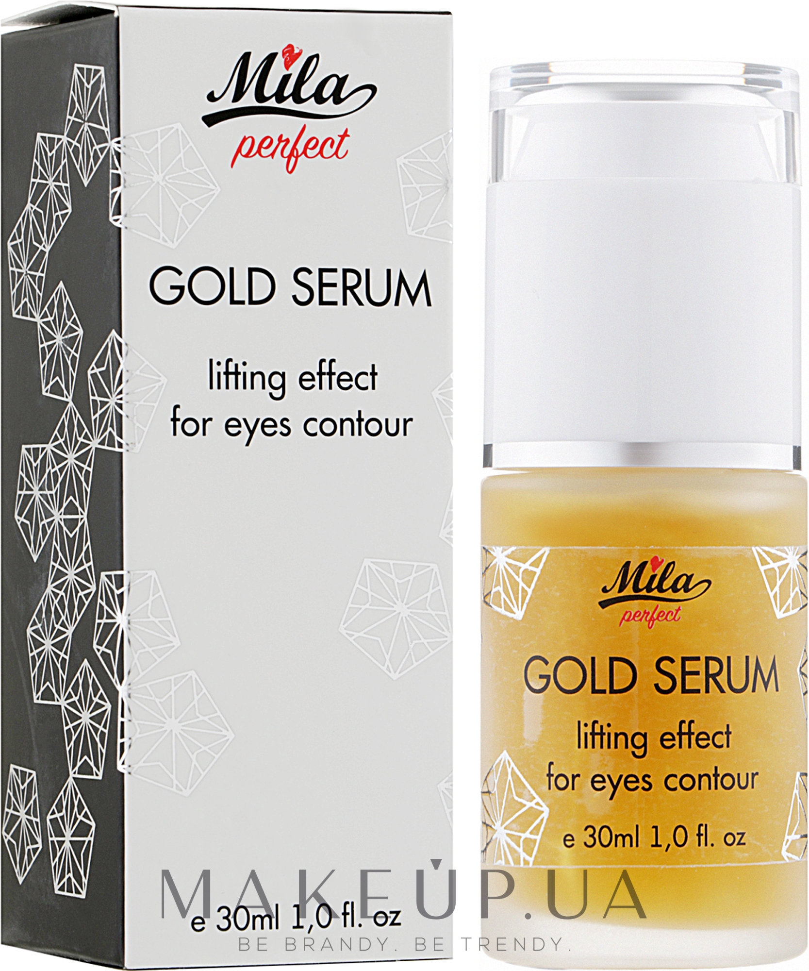 Лифтинг-сыворотка для лица и контура глаз - Mila Perfect Gold Serum Liifting Effect For Eyes Contour — фото 30ml
