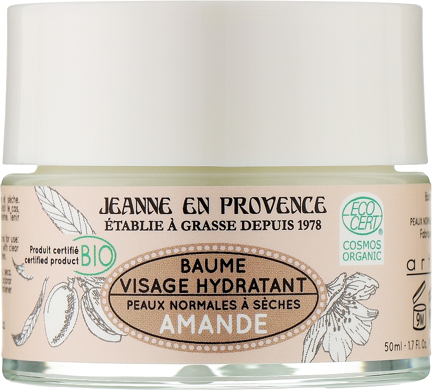 Зволожувальний бальзам для обличчя з мигдалем - Jeanne en Provence BIO Almond Moisturizing Face Balm