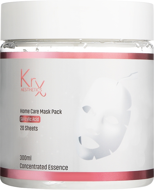 Тканинні бавовняні маски, насичені протизапальним бустером - KRX Aesthetics Salicylic Acid Sheet Mask Pack — фото N1