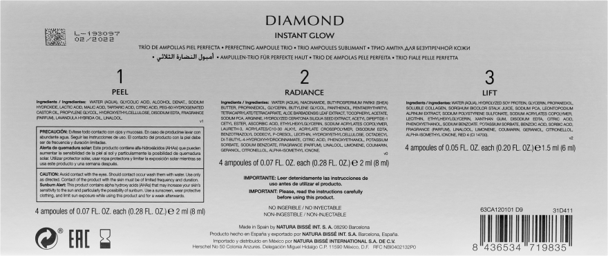 Флеш-ампули "Сяйво шкіри" - Natura Bisse Diamond Instant Glow Express Mini-Lift — фото N3
