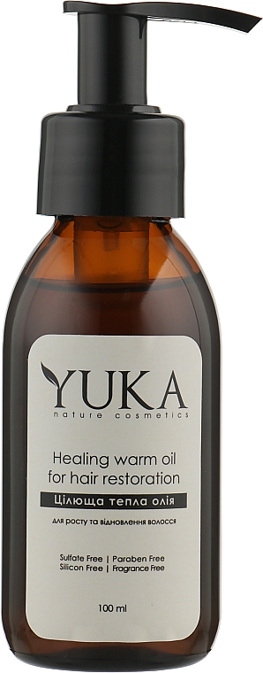 Целебное теплое масло для роста и восстановления волос - Yuka — фото N1