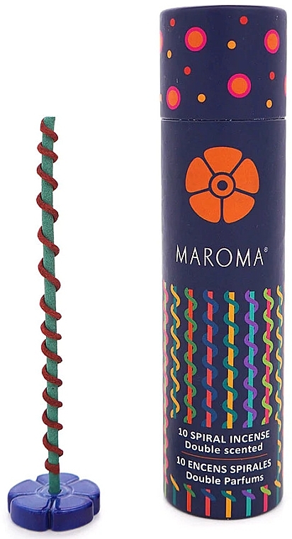 Набор благовоний №2 - Maroma Encens d'Auroville Double Scented Spiral Incense Sticks Yellow — фото N2