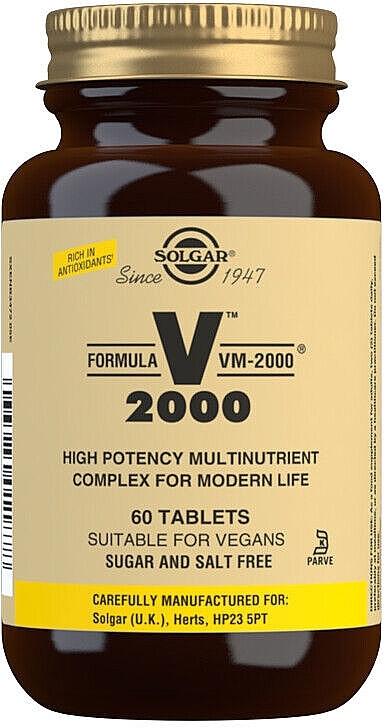 Вітамінний комплекс "Formula Vm-2000", у таблетках - Solgar Multinutrient Complex — фото N1