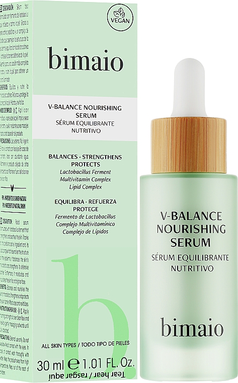 Балансувальна живильна сироватка для обличчя - Bimaio V-Balance Nourishing Serum — фото N2