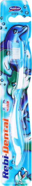 Детская зубная щетка Rebi-Dental M16, мягкая, голубая - Mattes — фото N1