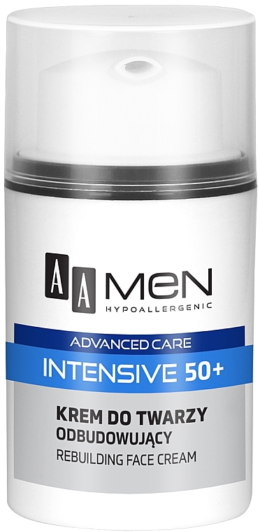 Крем для обличчя відновлювальний - AA Cosmetics Men Advanced Care Intensive 50+ Face Cream Rebuilding — фото N2