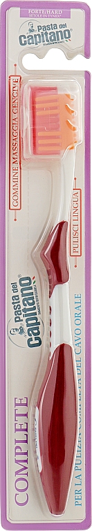 Зубная щетка, жесткая, малиновая - Pasta Del Capitano Complete Professional — фото N1