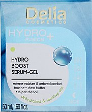 Духи, Парфюмерия, косметика Увлажняющий ночной гель-сыворотка - Delia Hydro+ Fusion Boost Serum Gel Night