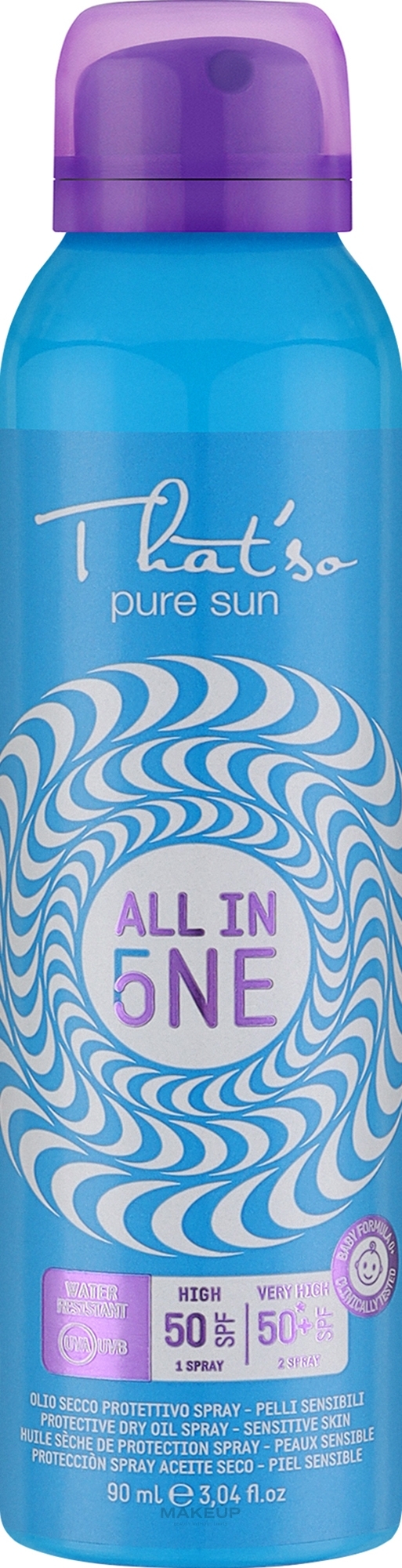 Солнцезащитный спрей для чувствительной кожи для младенцев - That’So All in One After Sun SPF50 — фото 90ml