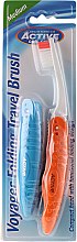 Парфумерія, косметика Зубна щітка, для подорожі, помаранчева - Beauty Formulas Voyager Active Folding Dustproof Travel Toothbrush Medium