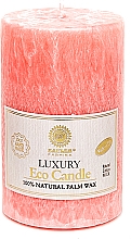 Свеча из пальмового воска, 12.5 см, розовая - Saules Fabrika Luxury Eco Candle — фото N1